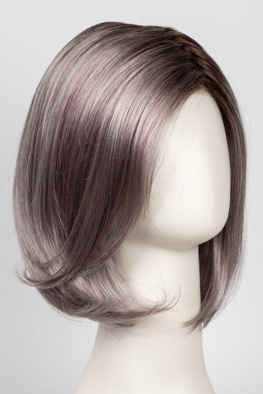 FS38/PLS8 FLURRY | Dark Natural Gold Brown with 35% Grey with Bold Plum Highlights. Shaded with Medium Brown